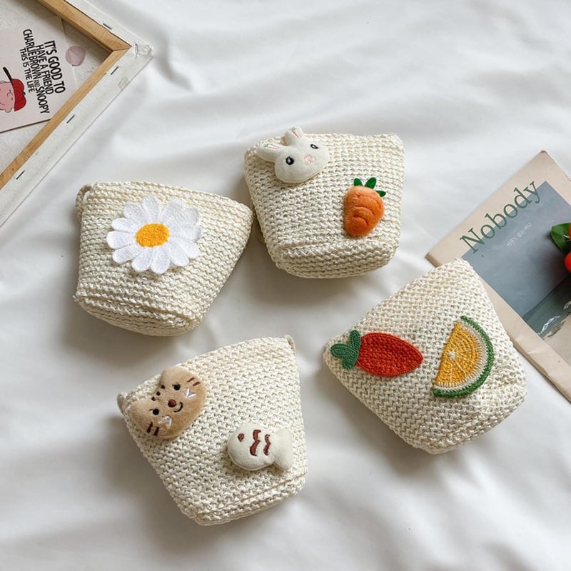 LOHGOU Women Girls Mini Crochet Crossbody Purse, Cute Straw Beach Shoulder Bag Small Wallet Pouch Hangbag - Image 5